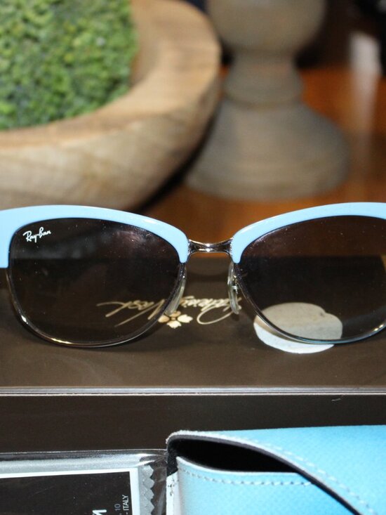 NWT Ray Ban Cathy Clubmaster Periwinkle Blue cat eye Women\'s FABULOUS!! main image 4